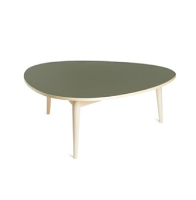 Three-Round Table low olive